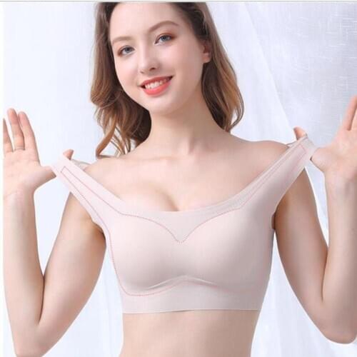Japan Style Invisible Push Up Bra For Women Girls Teens seamless Padded sports bra comfortable Cross Back Yoga Running Gym
