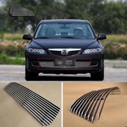 Alloy Aluminium Front Center Racing Mesh Bumper Grills Billet Grille Cover For MAZDA 6 2006-2008