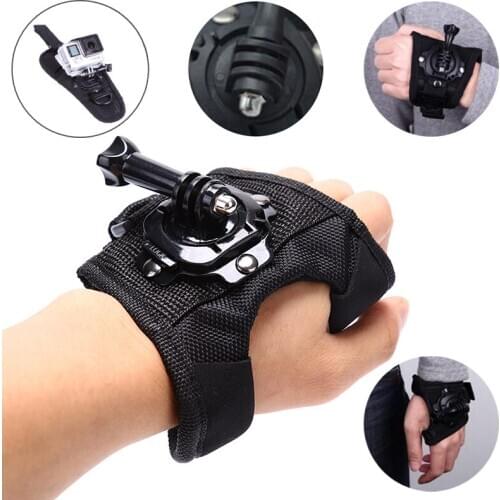 360 Degrees Wrist Band Arm Strap Belt Tripod Mount For GoPro Hero 8/7/6/5/4/3+/2 Camera Fist Adapter Band For Go Pro Accessories