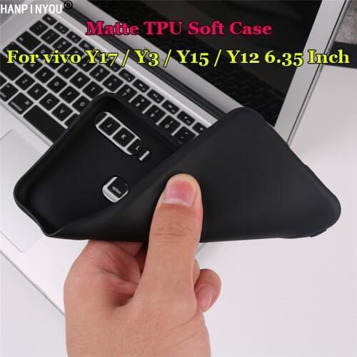 Phone Case For vivo Y17 / Y3 / Y15 / Y12 6.35" Slim Soft TPU Rubber Case Gel Comfortable Matte Protection Silicone Cover Shell
