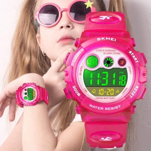 SKMEI Brand Waterproof Children Sports Watches For Girl Boys Fashion Digital LED Electronic Clock Student Kids Wristwatches
