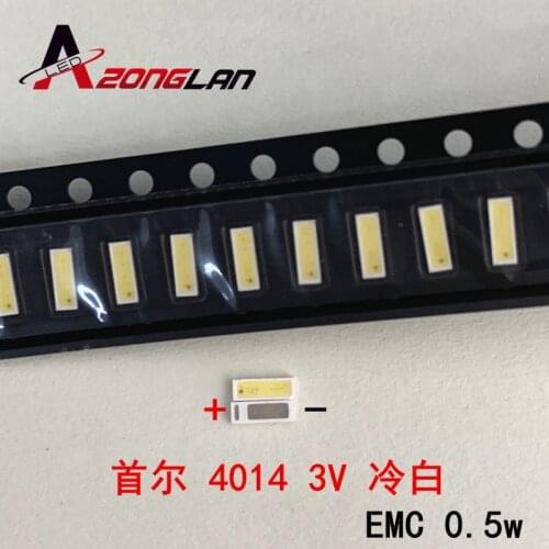 50PCS FOR SEOUL 4014 LED Backlight 0.5W SMD 4014 LED Diodes 3V Cool white 20LM LCD Backlight for TV TV Application