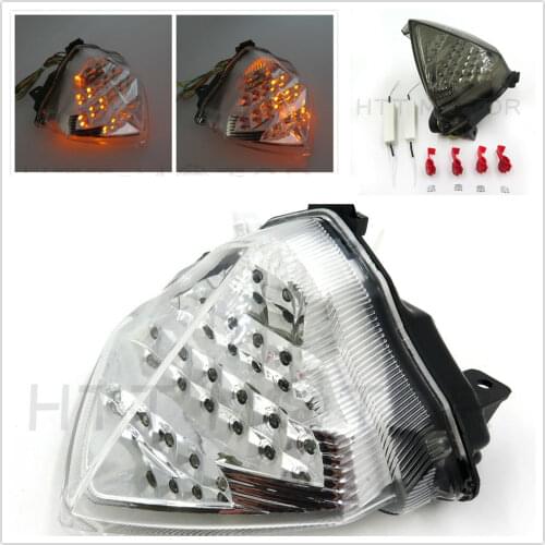 Aftermarket free shipping tail light motorcycle Tail Brake Light turn signals for Yamaha YZF R1 YZFR1 YZF-R1 2004-2006 Clear