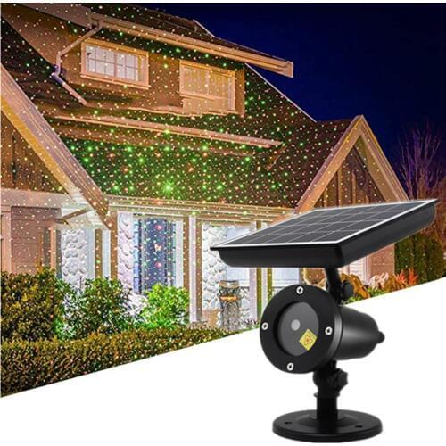 LED Solar Laser Projector Light Outdoor/Indoor Sky Star Moving Stage Showers IP55 Christmas Party Garden Lawn Light Wall Light