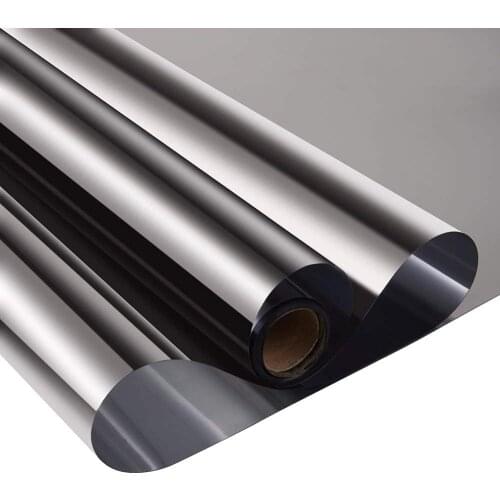 LUCKYYJ Reflective Window Film One Way Mirror Film Solar Control Glass Film Heat Control Anti UV Window Stickers for Home Office