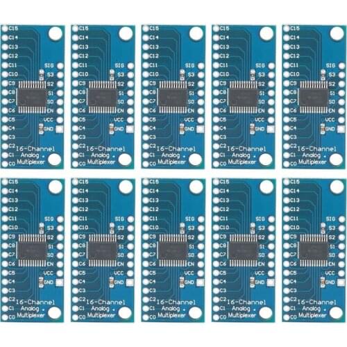 Quality 10Pcs 16CH Analogue Multiplexer Module 74HC4067 CD74HC4067 Precise Module Digital Multiplexer MUX Breakout Board