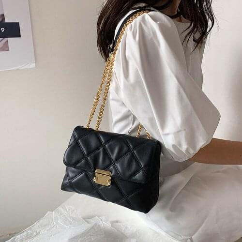 Luxury Women Small Pu Leather Shoulder Messenger Bag High Quality Ladies Chain Crossbody Bags for Women Designer Female Handbags