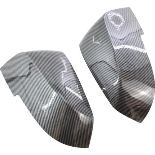 1 Pair Carbon Fiber Replacement Part Rearview Mirror Cover Cap For BMW 3 4 Series 328i 335i 330i