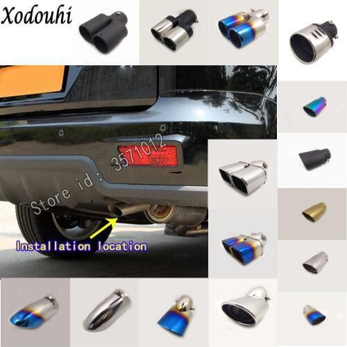 For Peugeot 301 2014 2015 2016 2017 car cover muffler exterior back end pipe dedicate exhaust tip tail outlet ornament vent 1pcs