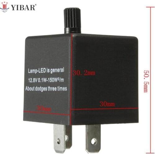 1pc Motorcycle Tripod Relay Adjustable Car LED Turn Signal Indicator Light Flashing Relay Suitable For Most 12V Auto Motorcycle