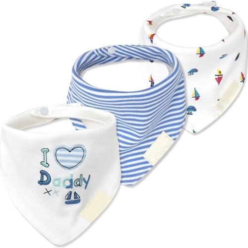 3pcs Organic Cotton Baby Scarf Muslin Burp Cloth Bandana Bibs Newborn Baby Boy Infant Girl Toddler Winter Scarf Waterproof Bib
