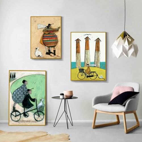 Abstract Scandinavia Family Love Nordic Poster Canvas Painting Wall Art Prints Picture for Living Room Bedroom Home Decor