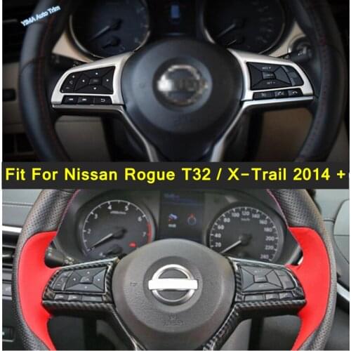 Lapetus Car Styling Steering Wheel Frame Cover Trim ABS Fit For Nissan Rogue T32 / X-Trail 2014 2015 2016 2017 2018 2019 2020