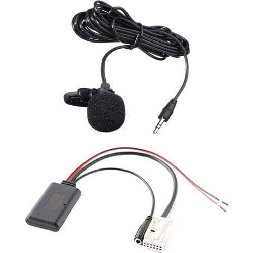 Bluetooth 5.0 Aux Audio Cable Microphone Adapter Handsfree for BMW E60 E63, Easy Install