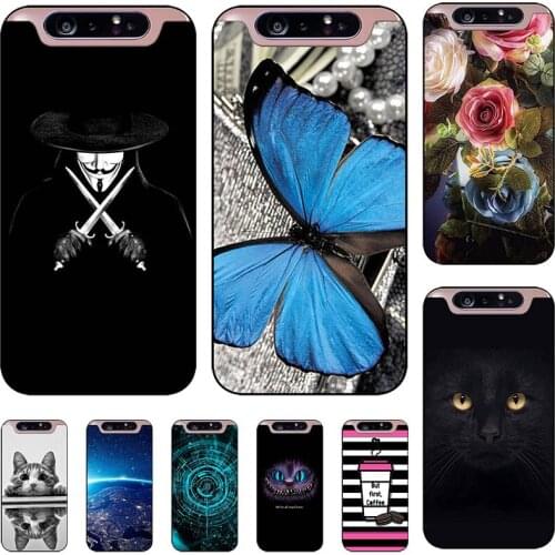 Case For Samsung Galaxy A80 GalaxyA80 A 80 SM-A805F A805 A805F Relief Cartoon Case Animal Cat Cover Coque Funda Bag Back Shell