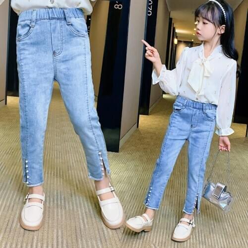 Kids Jeans Baby Girls Jeans Children Toddler Boys Pants Casual Girls Trousers Girls Clothes Girl Skinny Jeans for Girl 2-8Y