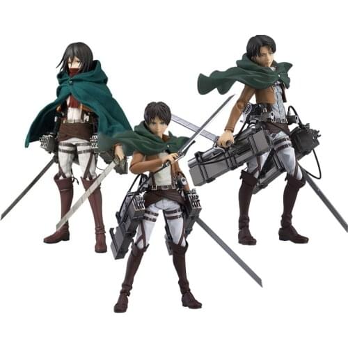 Attack on Titan Figma Levi Allen Captain Mikasa Bloody Battle Anime Figure Figure Decoration Figure Figure Action Figure