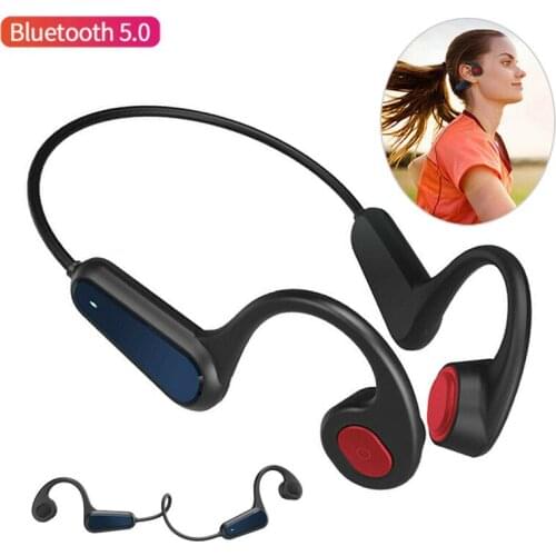 Headset Bone Conduction Headphone IP56 Waterproof Sport Earphone Earpiece with Mic for iPhone Samsung LG Moto Android