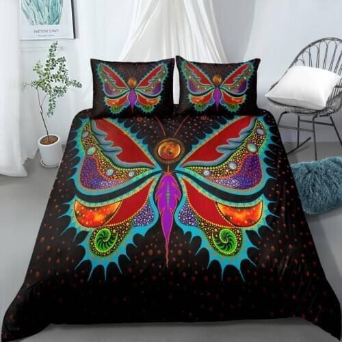 3D Bedding Set 3D Print Design Duvet Cover Sets King Queen Twin Size Dropshipping Boy gife Bohemia Dream catcher Butterfly