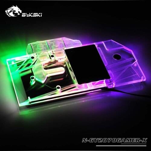 Bykski GPU cooler Full Cover Graphics Card Water cooling Block for GALAXY GeForce RTX2070 GAMER N-GY2070GAMER-X