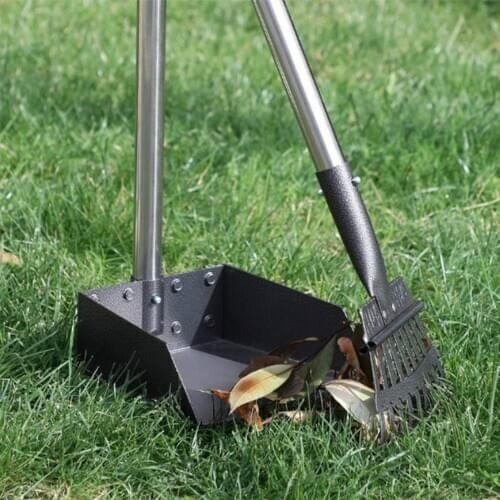 Dog Pooper Scooper with Metal Rake Tray Spade for Large Medium Small Dogs Pets, Great for Grass, Dirt, Gravel Dog Supplies