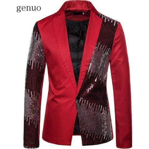 Men Christmas Blazers Jacket Suit Men Tuxedo Blazer Slim Fit Suit Unique Men Blazers Party Dress Jackets Christmas Suit Costume