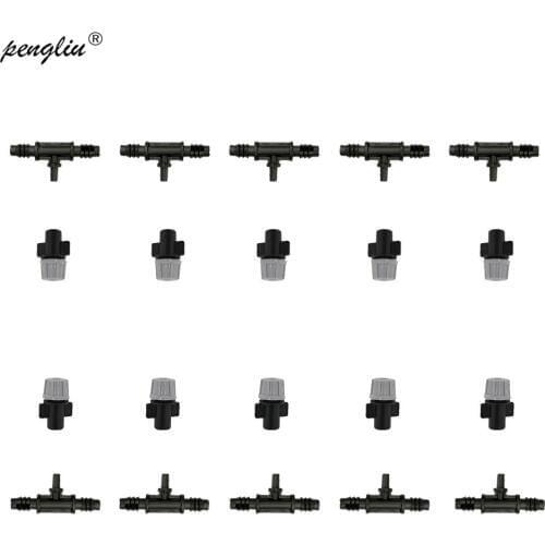 10Pcs Garden Drip Irrigation Gray Spray Nozzle 8/11 mm Connect to 4/7mm Tee with Apply Watering on Plants Sprayer Nozzle IT220