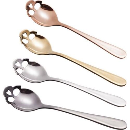 Stainless Steel Spoons Dessert Ice Cream Sweets Teaspoon Sugar Stir Coffee Spoons 15x3.4cm