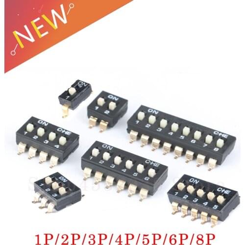 20pcs Direct dial code switch DIP switch 2 Row 4 Pin 2 Position / 8 pin 4 Position /12 pin 6 Position / 16 pin 8 Position