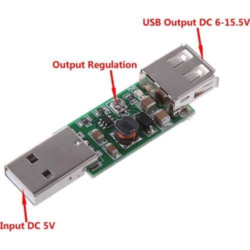 DC-DC USB 5V to 6-15V Step-Up Boost Converter Voltage Inverter Module Adjustable 4XFB