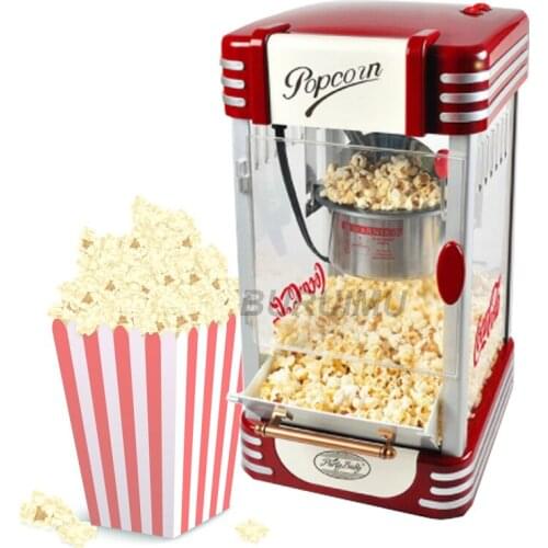 Professional Practical Domestic Nostalgia Electric Hot Air Popcorn Maker Home Use Household Popcorn Machine