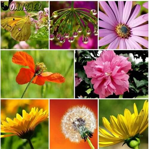 Simple Flower Diamond Painting Yellow Dandelion 5Ddiy Art Cross Stitch Sticker Diamond Painting Room Decoration Gift