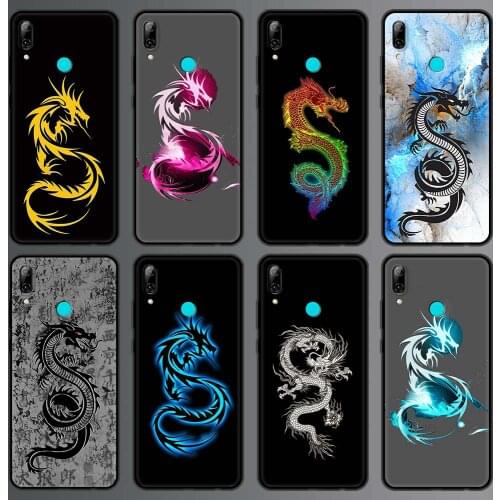 Luxury Phone Case for Huawei P30 Lite Pro P Smart Z 2019 2021 S P40 P20 P10 Lite Black Shell Cover Black Dragon Cool
