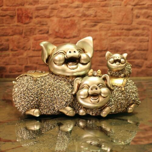 Lucky Pig Statues, Animal Decorations, Resin Crafts, Holiday Gifts, Study Office Decorations, Feng Shui Decoration, for Sale