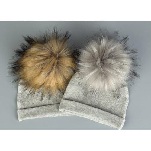 Boy Soft Cotton Newborn New Fashion Beanies Winter Warm Childrens Girl Casual Cute Cap Baby Solid Color Elastic With Pompom Hat