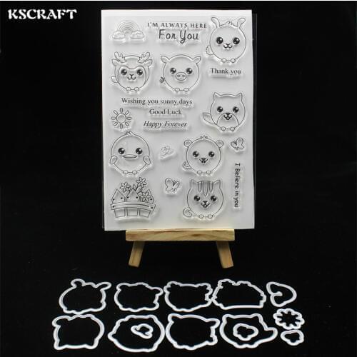 KSCRAFT Happy Forever Stamp Metal Cutting Dies Stencils for DIY Scrapbooking/photo album Decorative Embossing DIY Paper Cards
