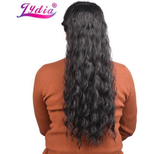 Lydia Synthetic 18"-24" Bouncy Curly Hair With Two Plastic Combs Ponytail Extensions Long Hairpiece All Colors Available Blonde