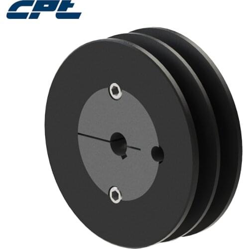 CPT double groove standard v groove pulley, for SPB belt, 80mm pitch diameter, statically balanced pulley SPB80-02