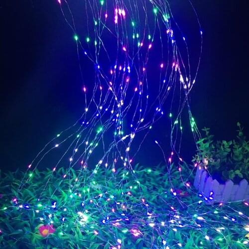 LED Solar 200LEDs Garland Vines Falls Lights Outdoors Lantern String Lights For Wedding Christmas Tree Decoration Solar Lamps