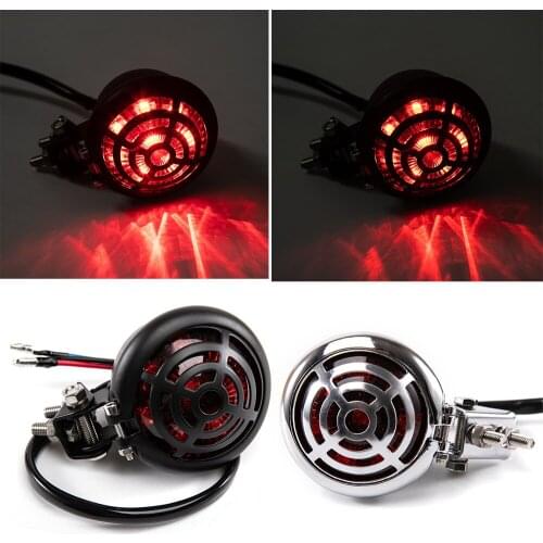 12V Motorcycle Universal Racer Style Black LED Taillight Brake Light Stop Lamp For Harley Honda Yamaha Suzuki Bobber Chopper