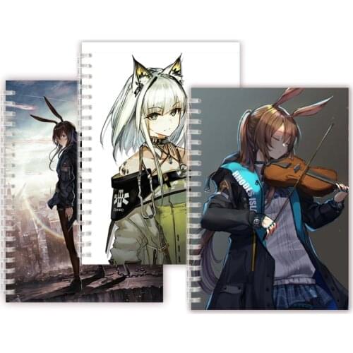 Arknights Spiral Ring Notebook Writing Pad Note Book Agenda Diary Figure Journal Planner Cover For Texas COSPLAY AMIYA Doctor