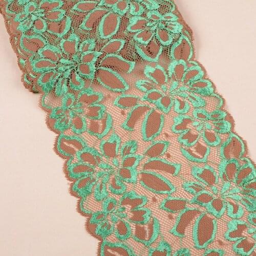 10Yds Floral Lace Trim Fabric Elastic Ribbon DIY Crafts Sewing Supplies Material Decoration For Sexy Bra Garments Accessories