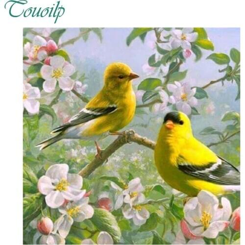 100% Full 5D Diy Daimond Painting Yellow Birds 3D Diamond Painting Full Rhinestones Diamant Painting Embroidery Decorations