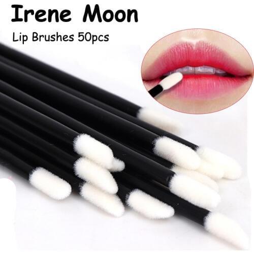 50pcs Disposable Lip Brush Gloss Wands Applicator Makeup Tools Lint Free Brush Tips Soft Comfortable Makeup Accessories
