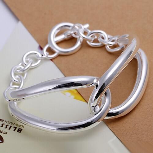 925 jewelry silver plated jewelry bracelet fine fashion bracelet top quality wholesale and retail SMTH238