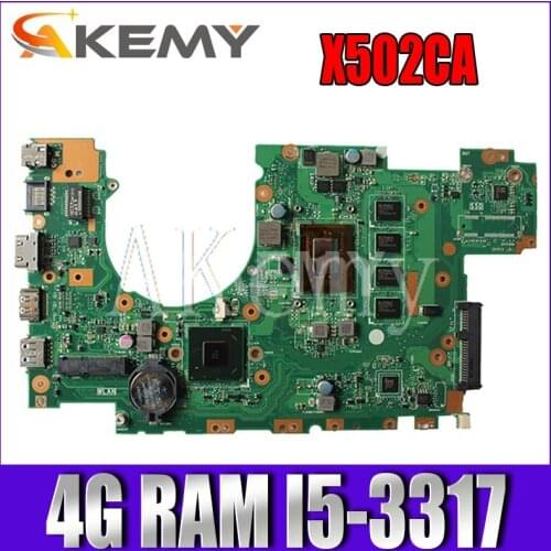 Akemy X402CA Laptop motherboard For Asus X502C X402C X502CA X402CA original mainboard DDR3L 4GB-RAM I5-3317U test 100% OK