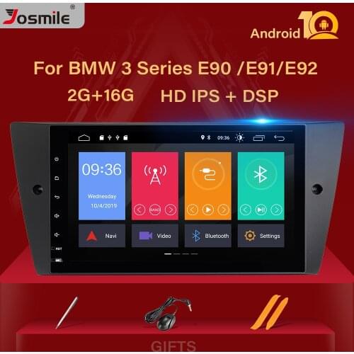 IPS DSP 2G RAM Android 10 Car Radio player For BMW E90/E91/E92/E93 3 Series GPS Navigation stereo Rear camera OBD2 DVR Bluetooth