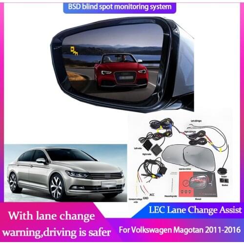 Car BSM BSD Blind Spot Radar Detection System Microwave Sensor Driving Reversing Radar Sensor For Volkswagen Magotan 2011-2016