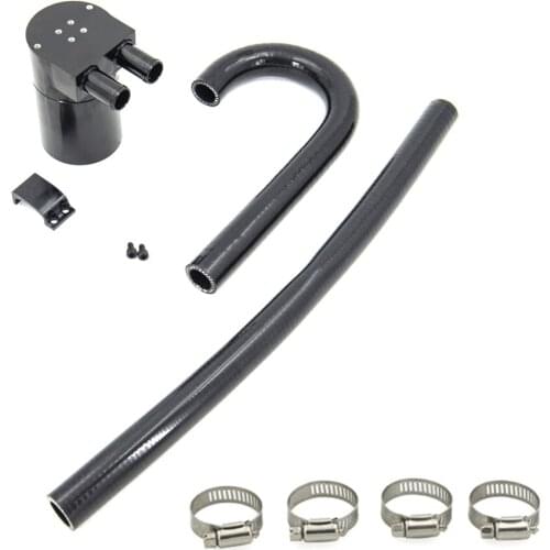 Free shipping Billet Aluminum Oil Catch Can Tank Bottle Baffled Suit for BMW N54 135 335 535 black OCT-1124