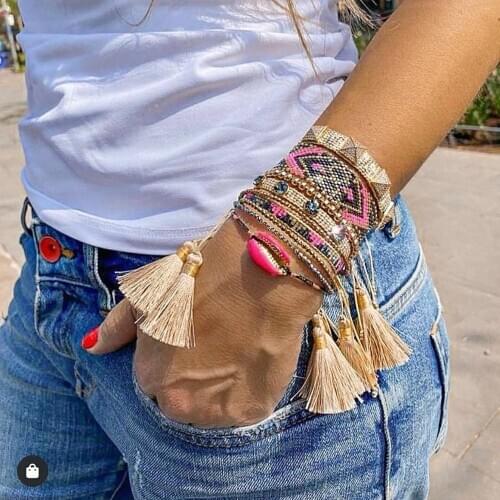 ZHONGVI Miyuki Bracelet For Ladies Handmade Jewelry Rhinestone Jewellery Leopard Pulsera Mexican Fashion Bracelets For Women